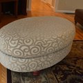 F06. Matching oval ottoman. 19"h x 48"w x 30"d  